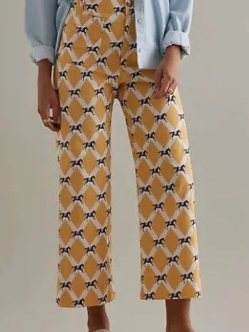 Anthropologie Rare, Colette Horse Print Pants 32, EUC